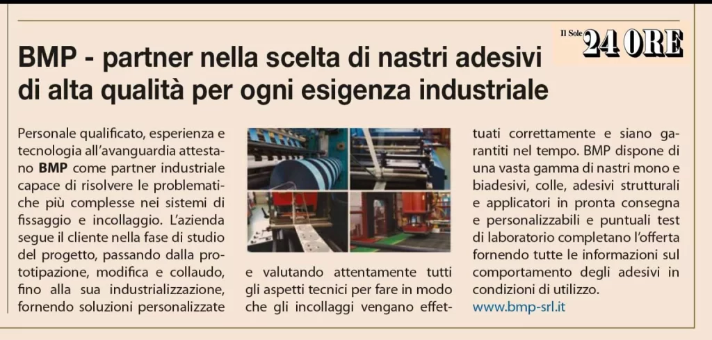 Il Sole 24 Ore - industrial bonding 